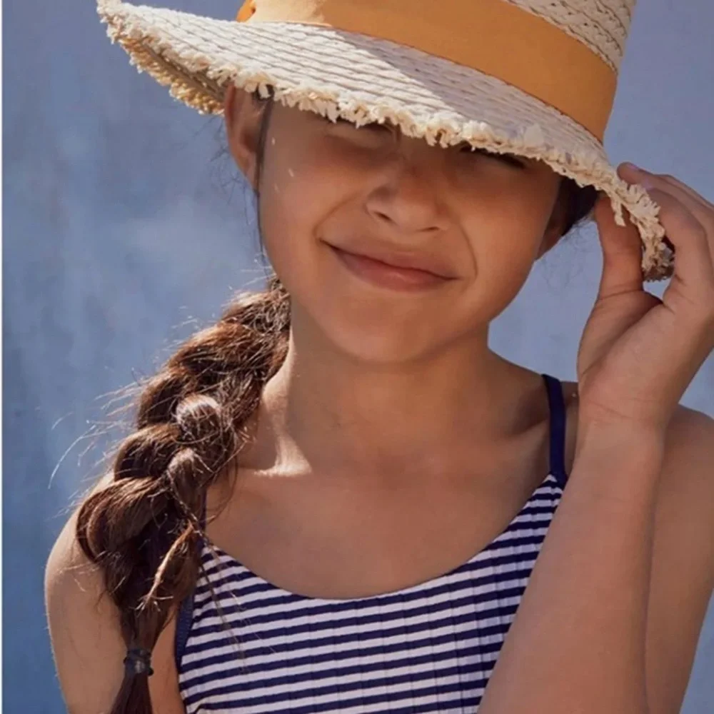 Molo Striped Navy and White Kids Swimwear